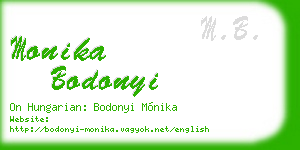 monika bodonyi business card