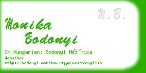 monika bodonyi business card